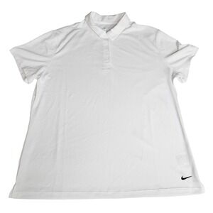 Nike Dri-FIT Womens Golf Polo Shirt White XL DH2309-100 Short‎ Sleeve NWT